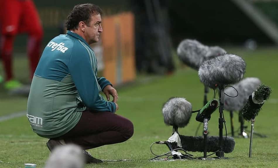 Cuca durante a vitória sobre o Inter (Foto: Cesar Greco/Palmeiras)