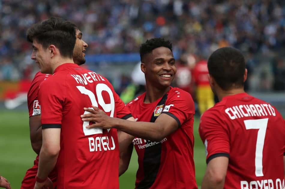 Wendell celebra goleada e vice-liderança do Bayer Leverkusen