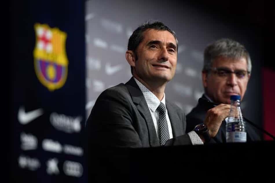 Ernesto Valverde é apresentado: 'Um privilégio treinar o Barcelona'