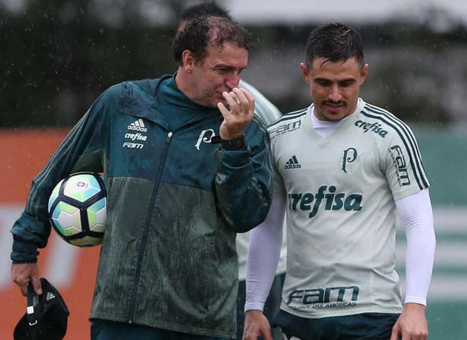 Cuca e Willian no treino do Palmeiras: veja imagens do dia