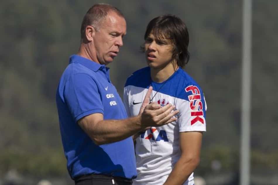 Mano Menezes e Romero em 2014 no Corinthians