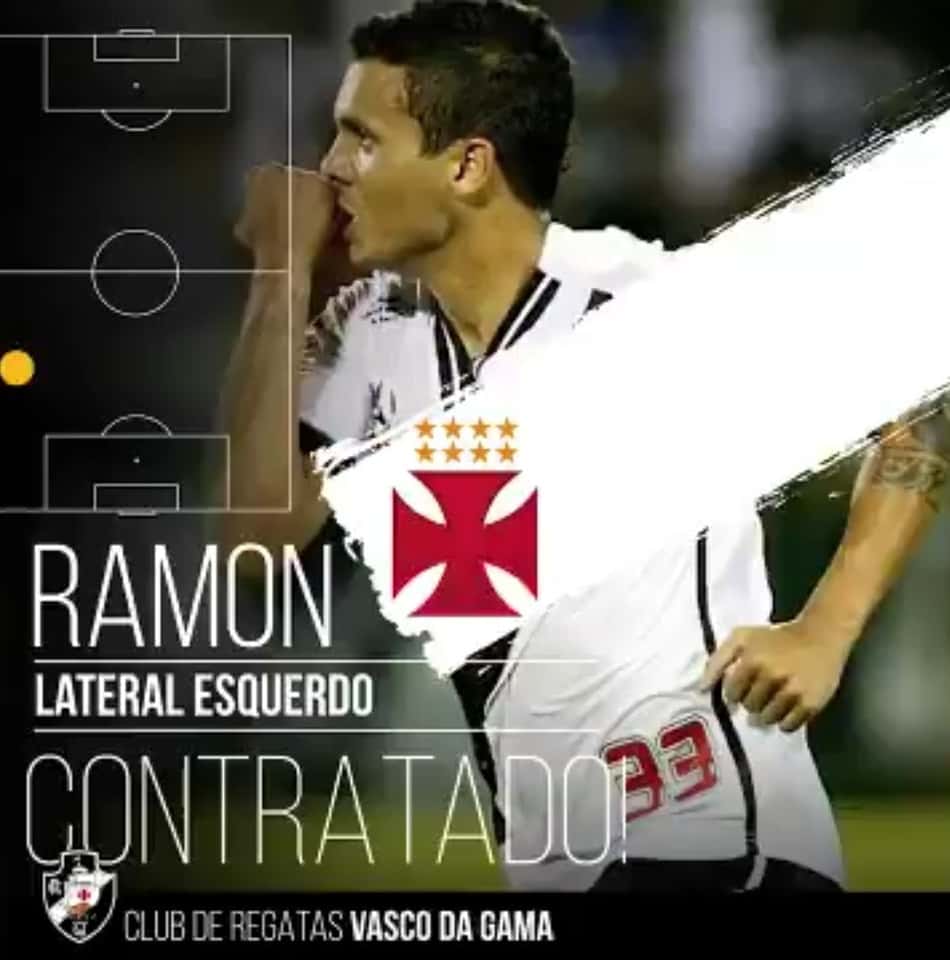 Ramon é contratado pelo Vasco e pede desculpa: 'Fui ingrato, errei'