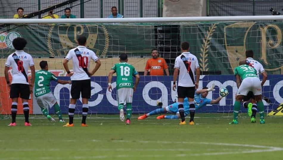 1ª rodada - Palmeiras 4 x 0 Vasco, no Allianz Parque - Verdão teve dois pênaltis, convertidos por Jean e Borja