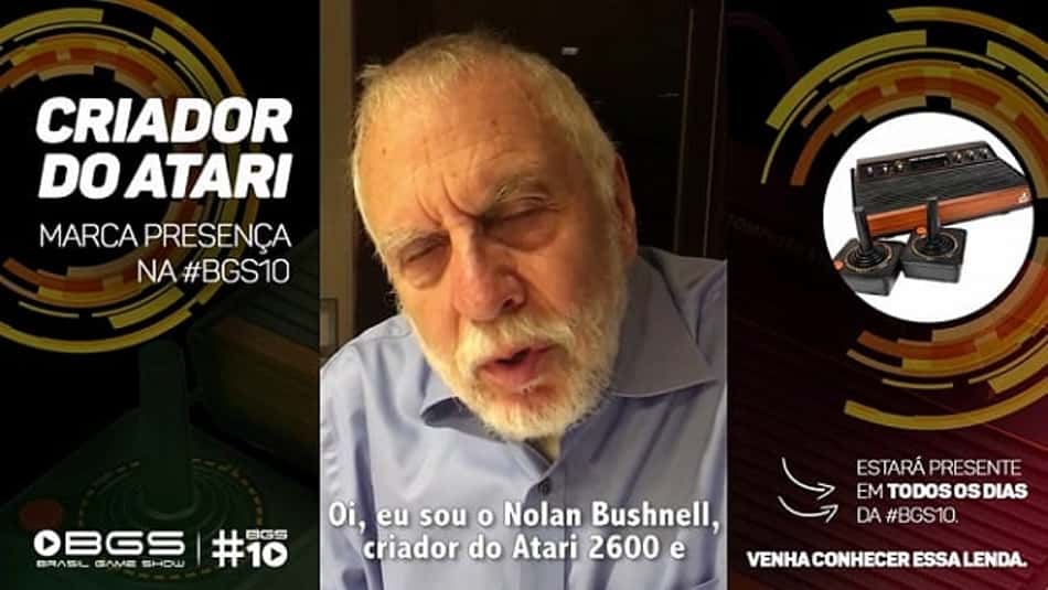 Nolan Bushnell, criador do Atari, é presença garantida na BGS 2017