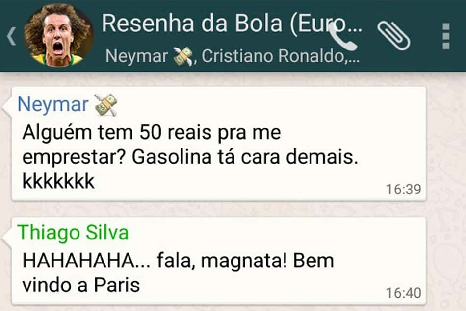 WhatsApp da Zoeira 41: a resenha dos boleiros após a saída de Neymar