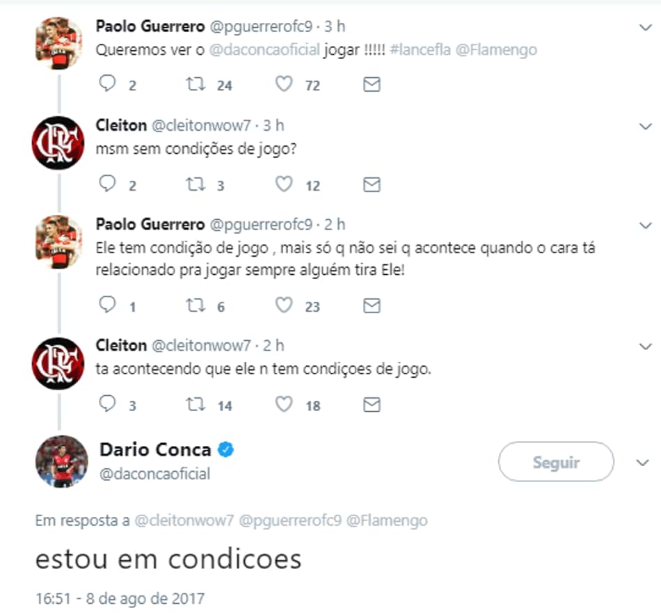Conca no Twitter