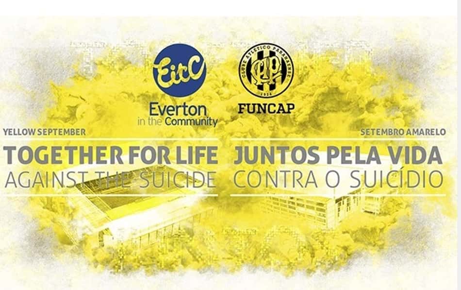 Atlético-PR e Everton, da Inglaterra, unidos pela prevenção ao suicídio