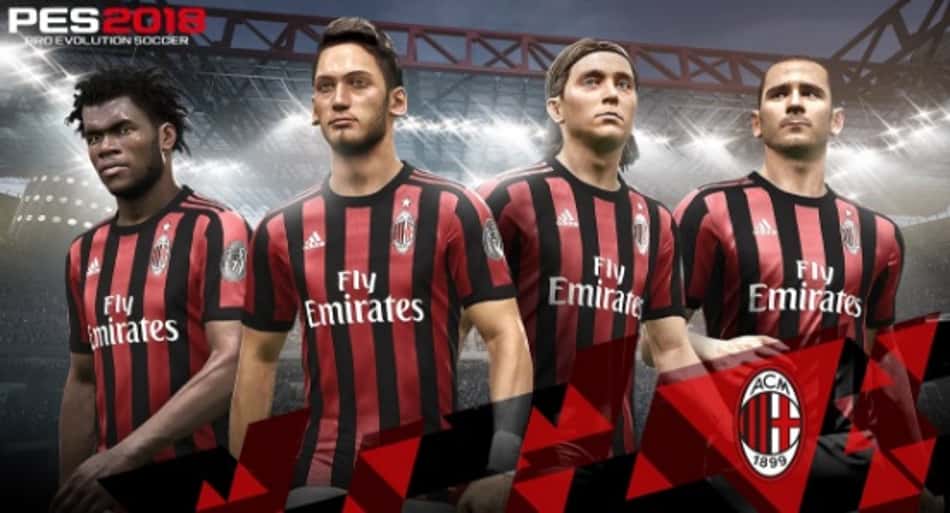 PES 2018 agradece! Konami e Milan anunciam parceria global