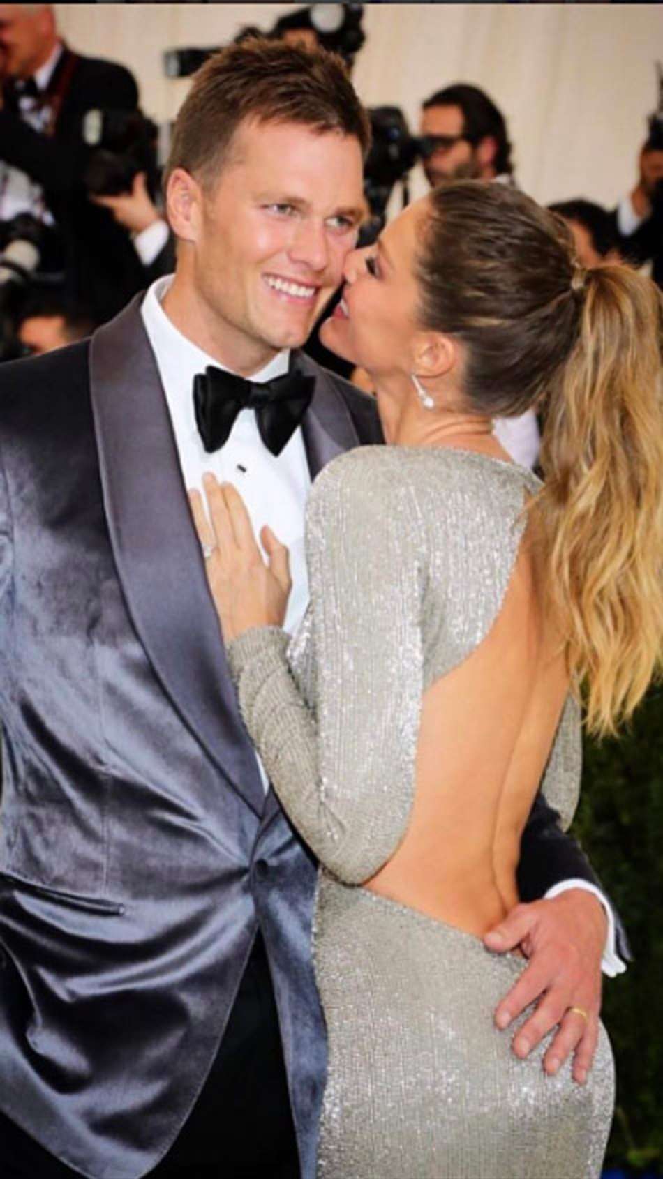 Tom Brady e Gisele Bundchen<br>O jogador de futebol americano e atleta do New England Patriots é casado com a modelo brasileira Gisele Bundchen desde 2009. Juntos, eles têm dois filhos: Benjamin Brady, de 7 anos, e Vivian Lake Brady, de 4 anos