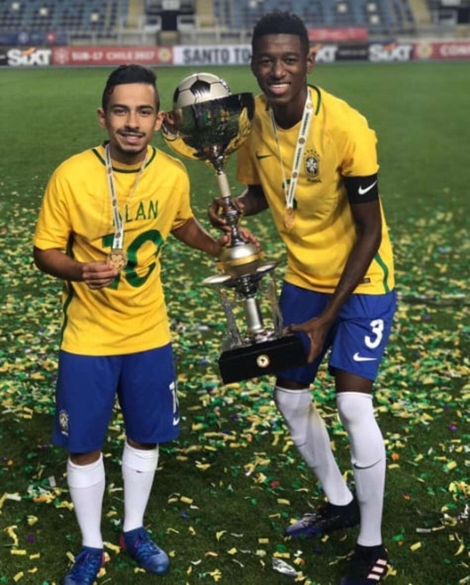 Alan Guimarães e Vitão, ambos do Palmeiras, no título Sul-Americano