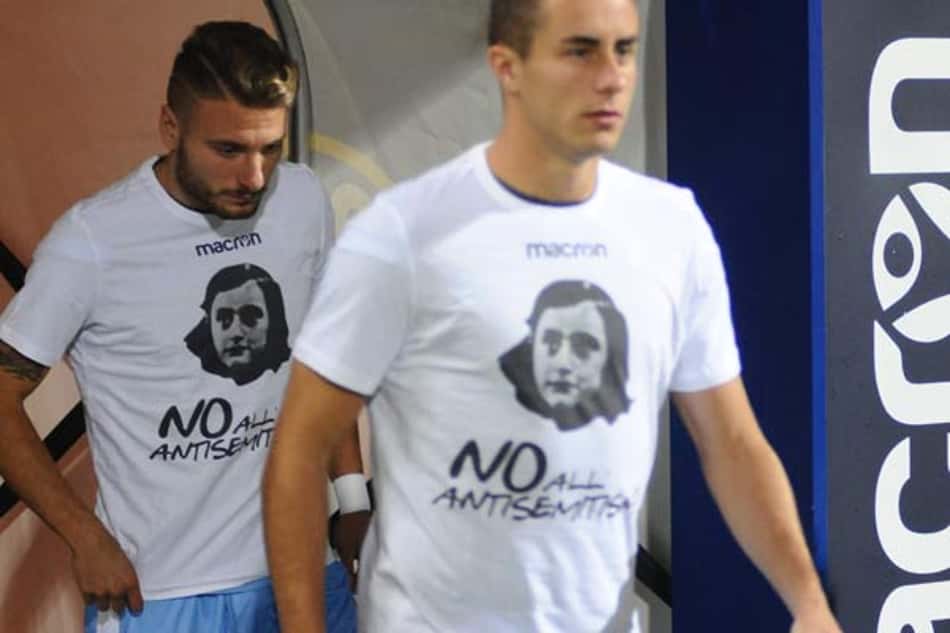 Immobile com a camisa de Anne Frank - Bologna x Lazio