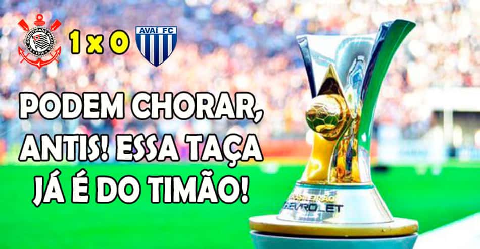 É campeão? Torcida do Timão tira onda após vitória diante do Avaí