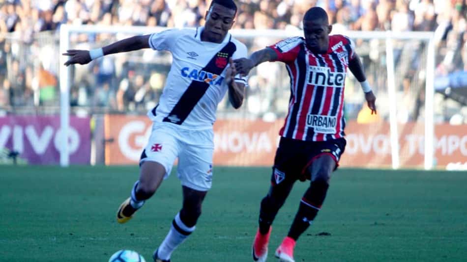 Último confronto (12/11/2017): Vasco 1x1  São Paulo - Brasileirão