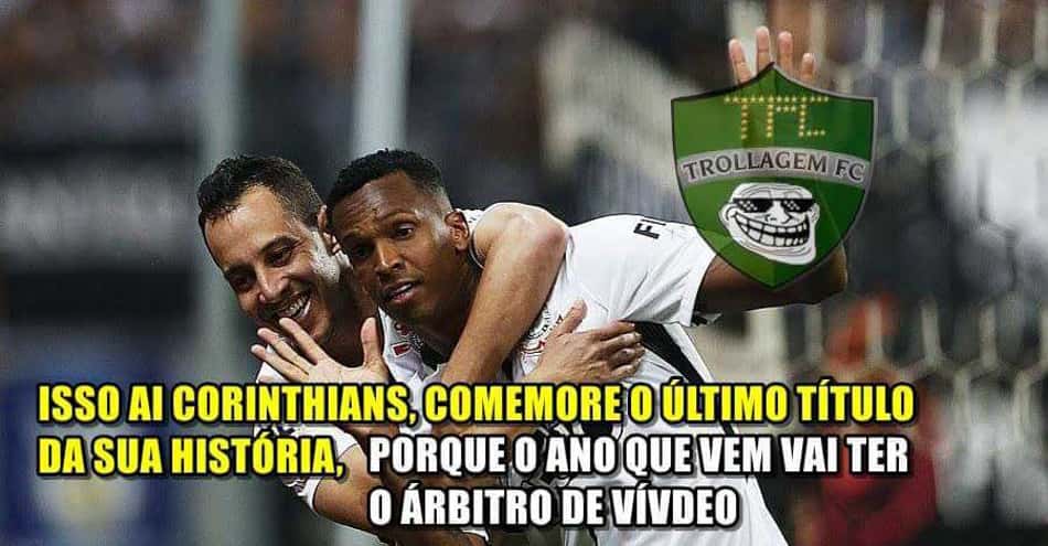 Rivais ironizam título do Corinthians e parabenizam árbitros; veja memes