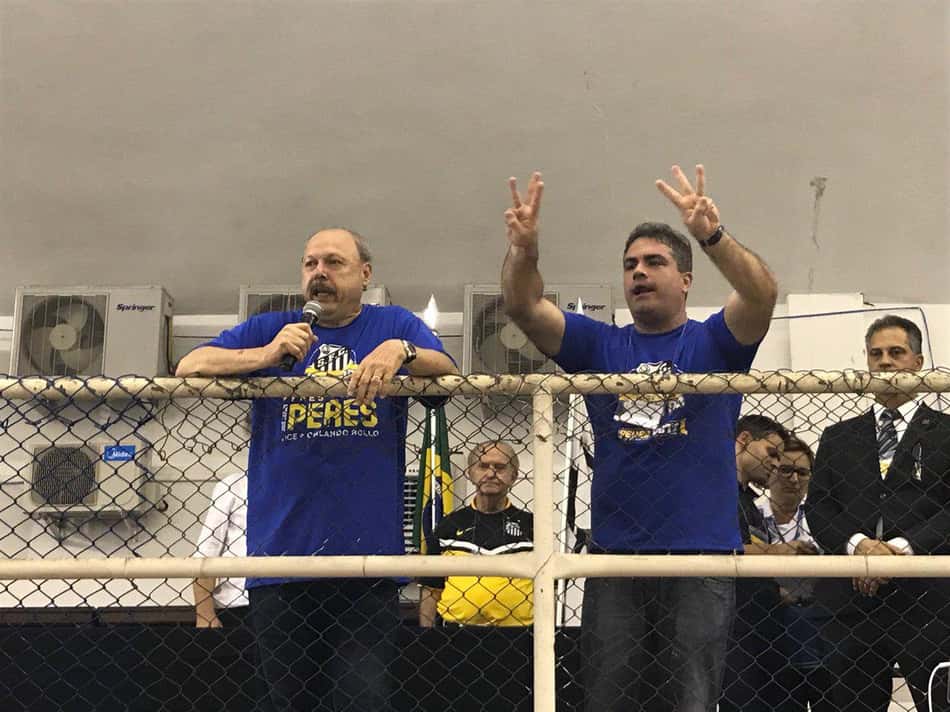 GALERIA: A eleição no Santos em imagens. José Carlos Peres, à esquerda, saiu como vencedor 