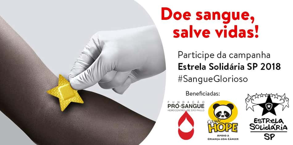 Torcedores do Botafogo em São Paulo organizam campanha de doação de sangue