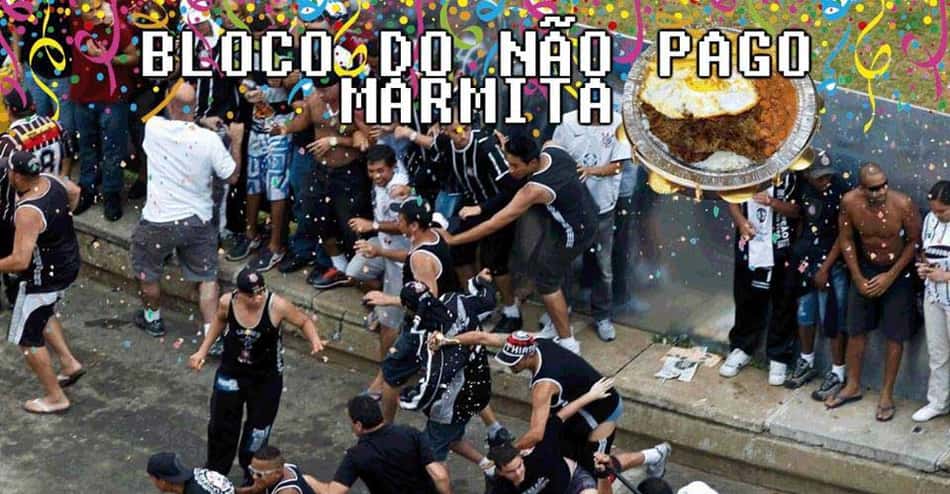'Bloco do não pago marmita' tira sarro dos corintianos no Facebook