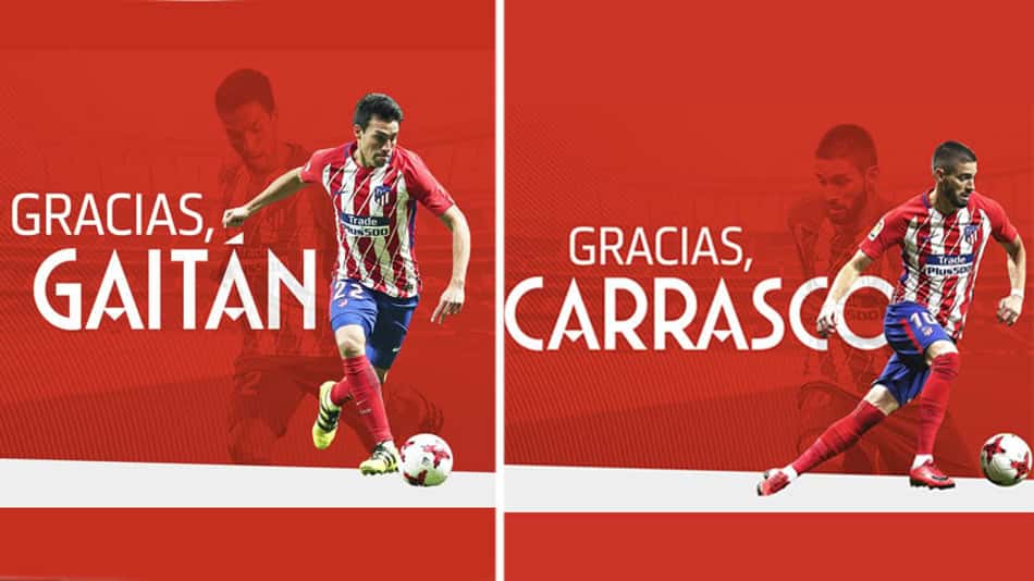Atlético de Madrid anuncia venda de Carrasco e Gaitán para time chinês