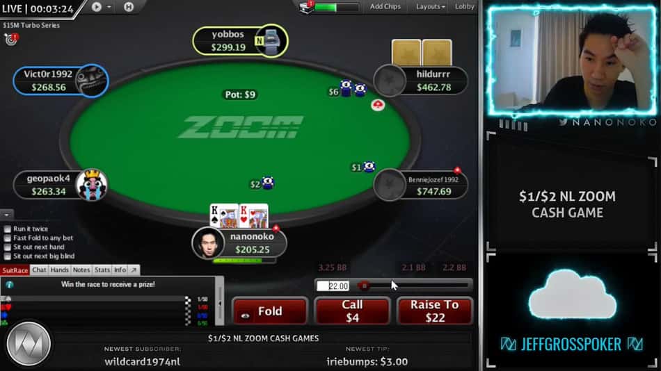 Membro do time PokerStars sofre nova bad beat: 95 derruba KK all-in