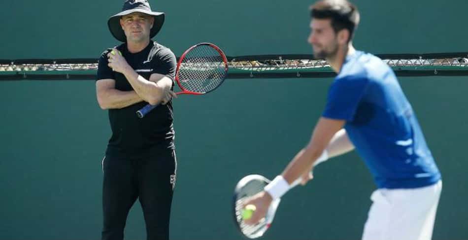 Novak Djokovic e Andre Agassi