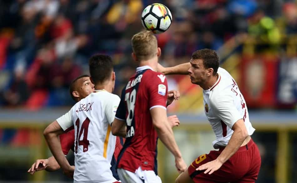 Dzeko marca, mas Roma fica no empate com o Bologna pelo Italiano