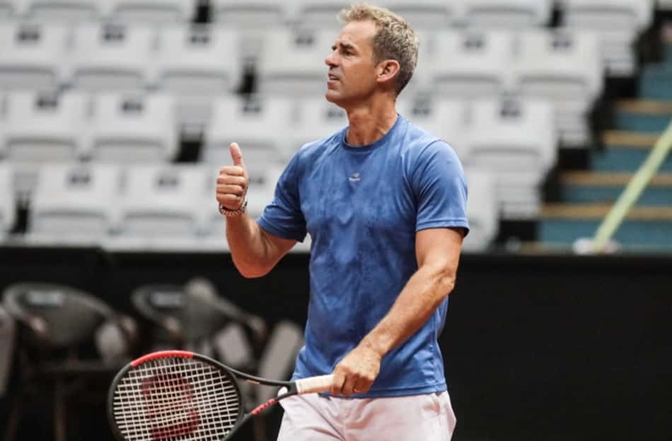 Daniel Orsanic em clínica no Brasil Open 2018