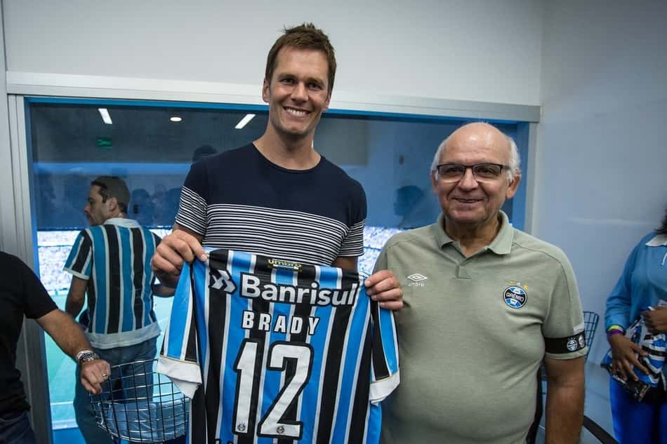 Tom Brady visita Arena do Gremio em dia de Gre-Nal