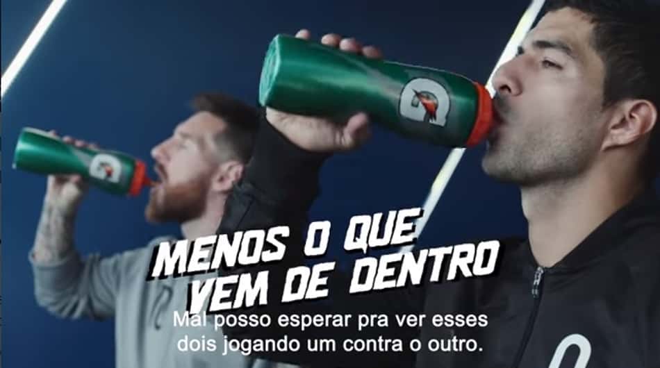 Comercial antecipa confronto e coloca Messi e Suárez como rivais