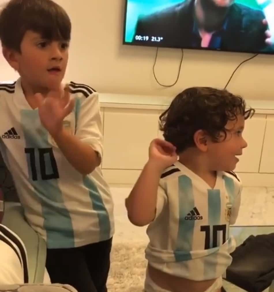 Filhos de Messi roubam a cena na internet após vitória da Argentina; Veja Mais