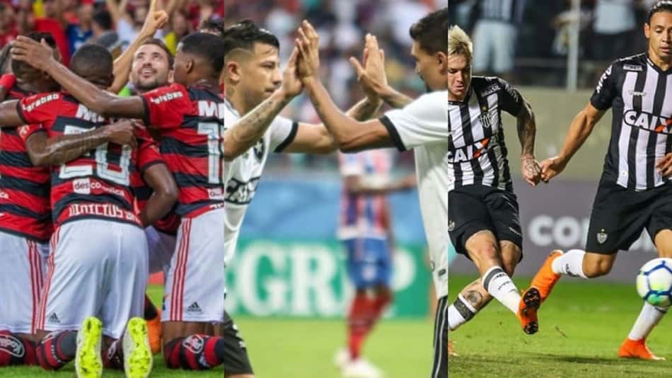 Flamengo, Botafogo e Atlético-MG