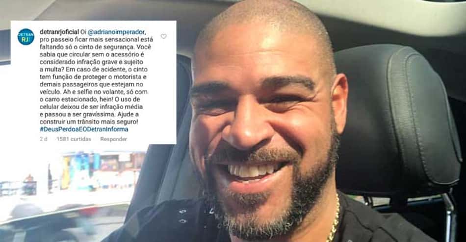 Detran usa o Instagram para alertar Adriano Imperador