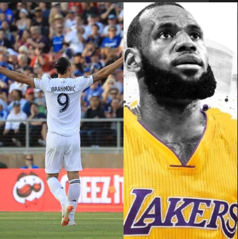 Ibrahimovic dá boas-vindas a LeBron James: 'Agora LA tem o Deus e o Rei'