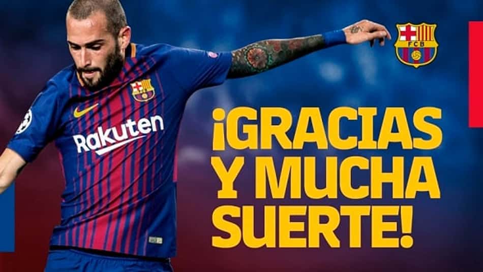 Chega um, sai outro: Barça anuncia venda de Aleix Vidal ao Sevilla