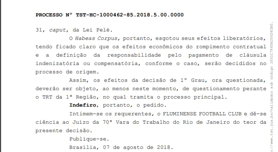 Decisão recurso Scarpa