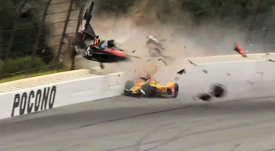 Com nova cirurgia prevista, Wickens não deve ter sequelas depois do grave acidente em Pocono