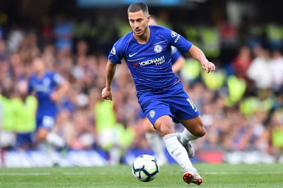 Hazard em ação pelo Chelsea