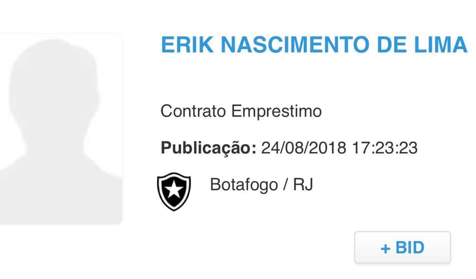 Nome de Erik apareceu no BID