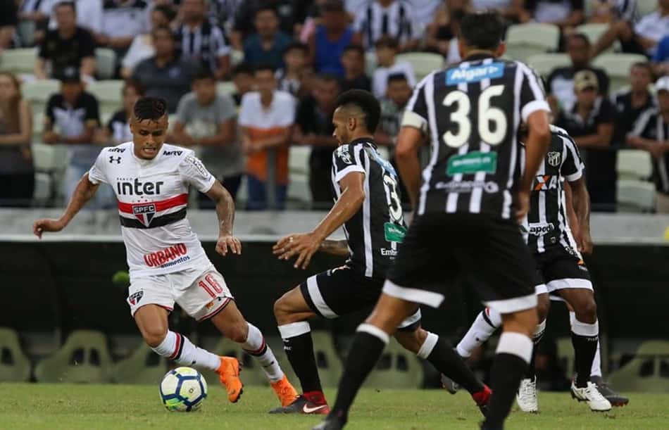 No primeiro turno do Brasileirão, o São Paulo ficou no empate sem gols com o Vozão