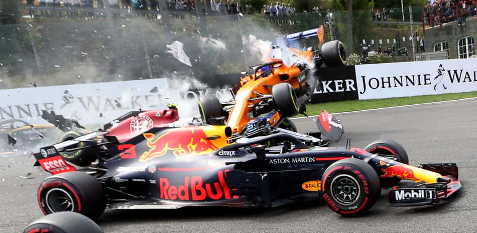 GALERIA: A impressionante "decolagem" de Fernando Alonso no GP da Bélgica de F1