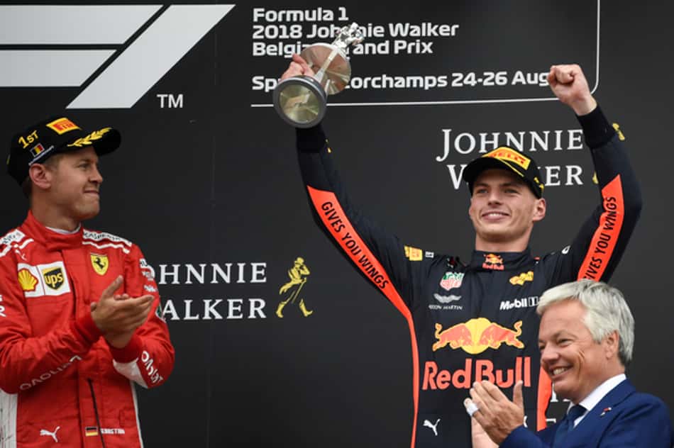 Verstappen: "É sempre bom estar no pódio, mas estar no pódio aqui na Bélgica é ainda mais especial"