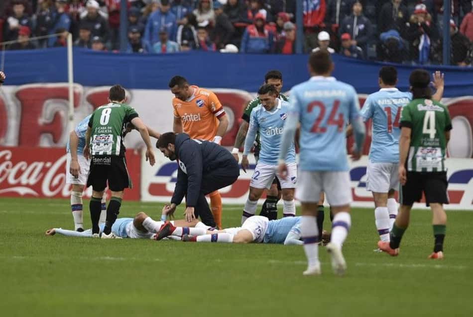 Zagueiro do Nacional sofre traumatismo craniano em partida do campeonato uruguaio