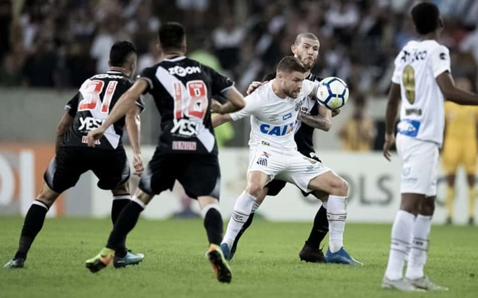Último jogo: Santos 3 x 0 Vasco - no Maracanã (01/09/2018)