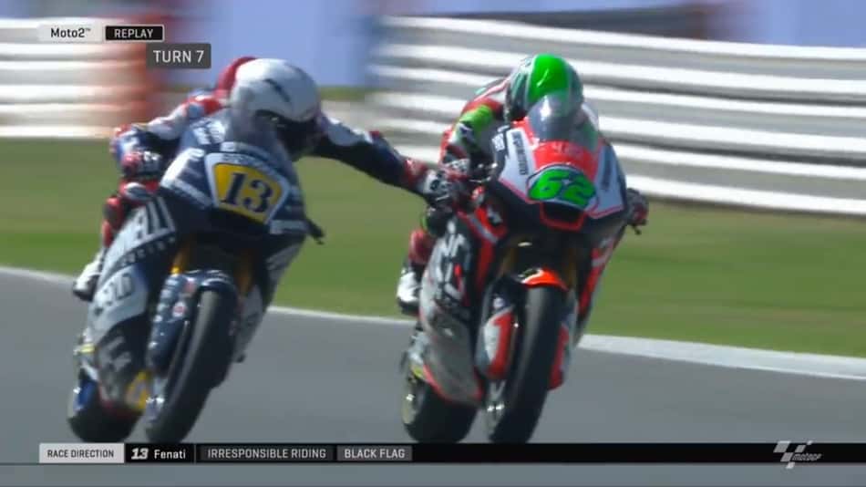 VÍDEO: Romano Fenati, da Moto2, desclassificado por apertar alavanca de freio do rival