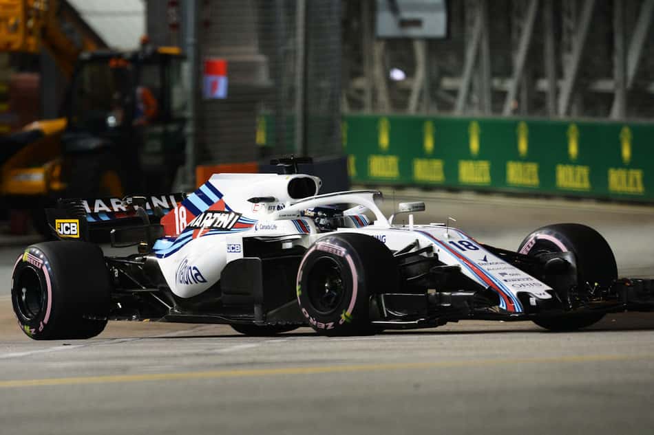 Williams na última fila do grid de Singapura