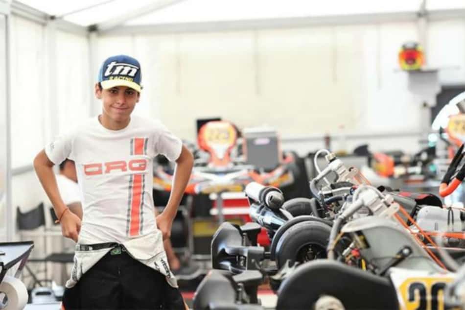 Gabriel Bortoleto está na Suécia para o Mundial de Kart