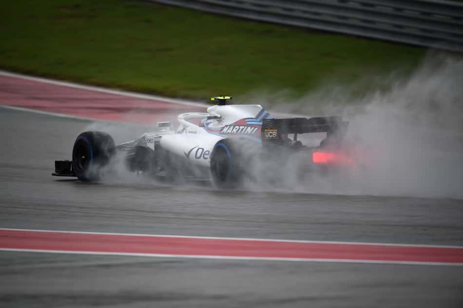 Stroll na P12 com a Williams reclama da pouca quantidade de pneus para a chuva