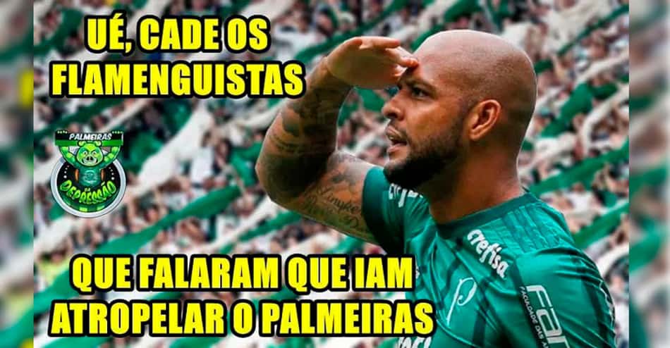 Com provocações ao Flamengo, palmeirenses postam memes na web