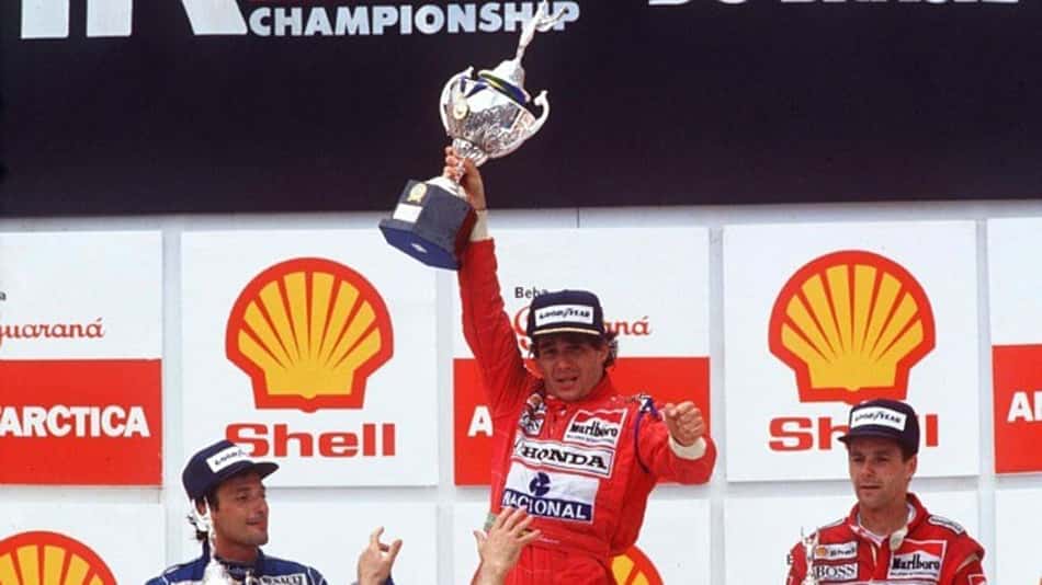 Ayrton Senna no GP do Brasil em 1991