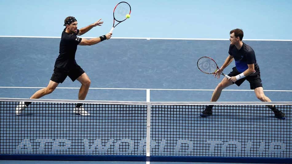 Bruno Soares e Jamie Murray na estreia do ATP Finals