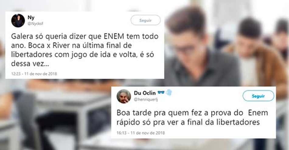 Candidatos do Enem relatam correria para assistirem final da Libertadores